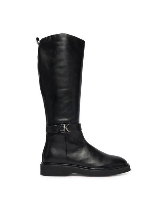 Zdjęcie produktu Kozaki Calvin Klein Knee Boot W / Metal Logo HW0HW02665 Czarny