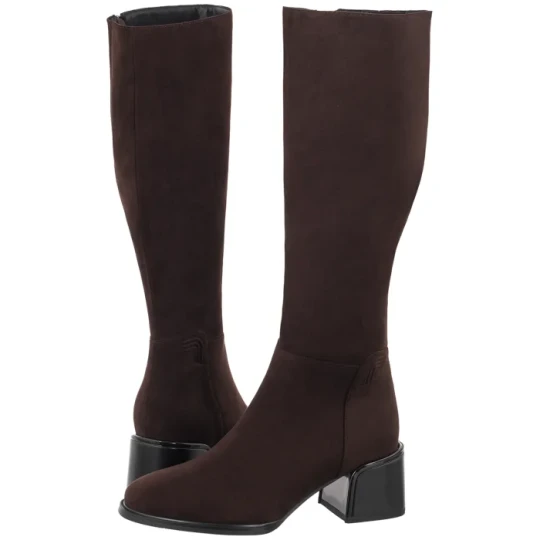 Zdjęcie produktu Kozaki Ciemnobrązowe DKZ6603 / 26 D BR (FO136-b) Filippo