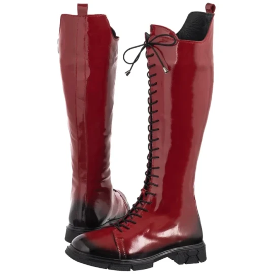Zdjęcie produktu Kozaki Czerwone Lakierowane V411-004484-04RED (VE881-a) Venezia