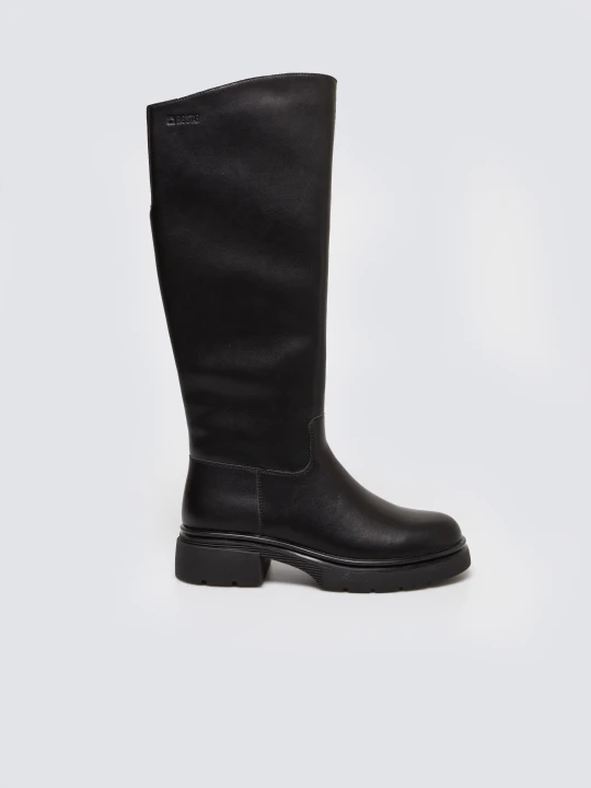 Zdjęcie produktu kozaki damskie ze skóry naturalnej czarne ss274618 906 Big Star