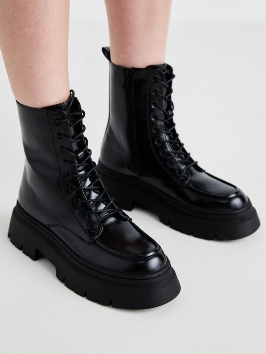 Zdjęcie produktu Kozaki Even&Odd Wide Fit By Zalando czarny