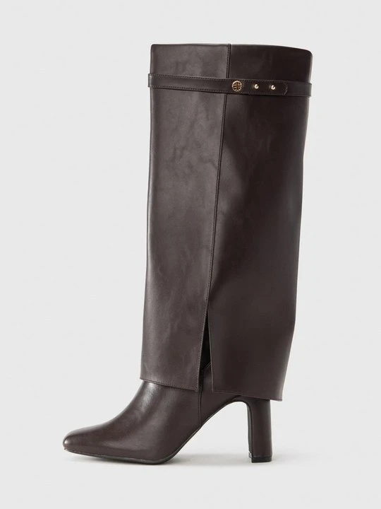 Zdjęcie produktu Kozaki na obcasie Anna Field By Zalando ciemnobrązowy