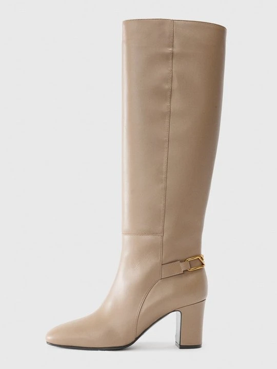 Zdjęcie produktu Kozaki na obcasie Emporio Armani taupe