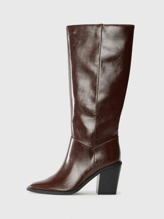 Zdjęcie produktu Kozaki na obcasie Even&Odd By Zalando ciemnobrązowy