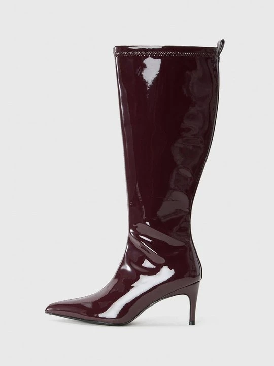 Zdjęcie produktu Kozaki na obcasie Even&Odd Wide Fit By Zalando ciemnoczerwony