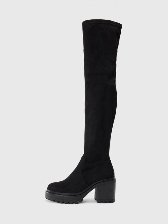 Zdjęcie produktu Kozaki na obcasie Even&Odd Wide Fit By Zalando czarny