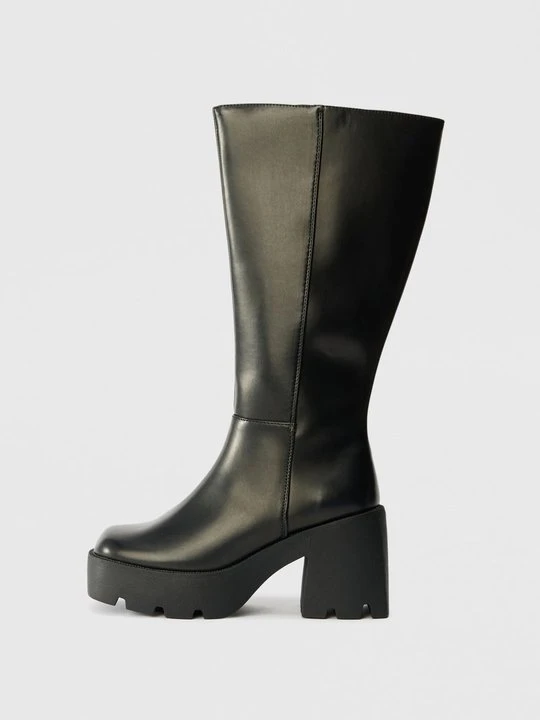 Zdjęcie produktu Kozaki na obcasie Even&Odd Wide Fit By Zalando czarny