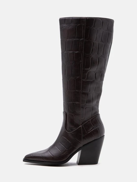 Zdjęcie produktu Kozaki na obcasie Even&Odd Wide Fit By Zalando brązowy