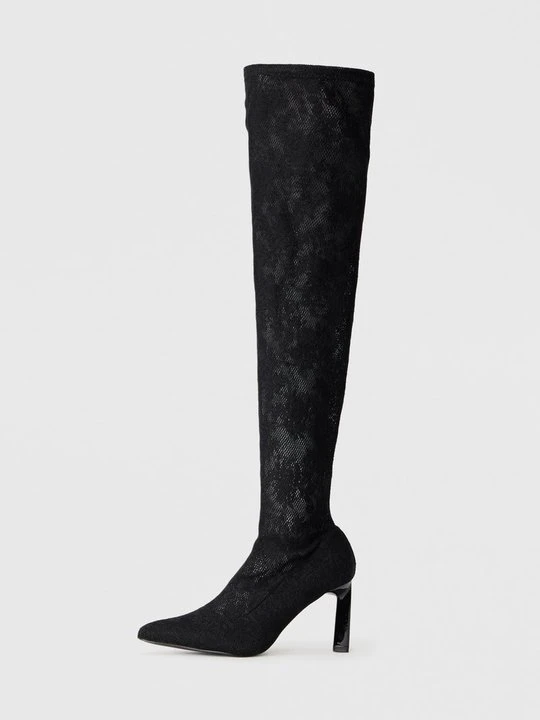 Zdjęcie produktu Kozaki na obcasie Even&Odd Wide Fit By Zalando czarny