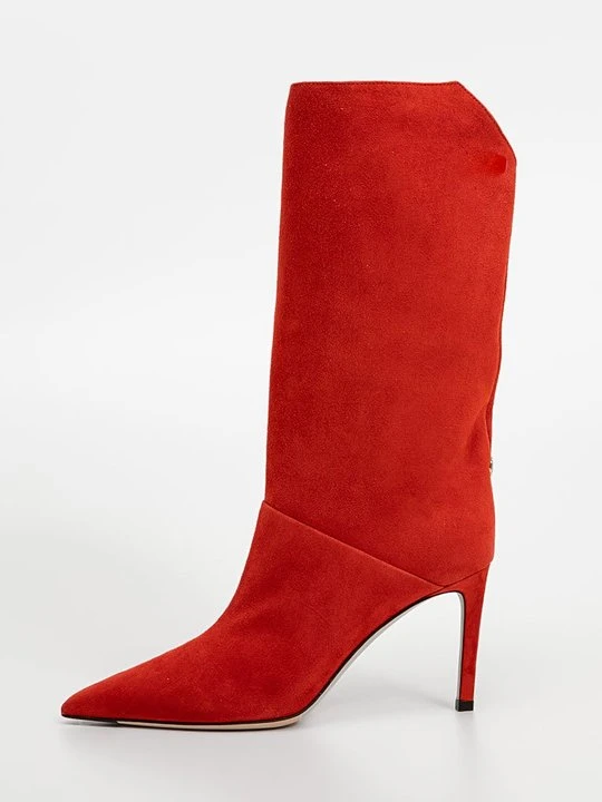 Zdjęcie produktu Kozaki na obcasie Jimmy Choo czerwony