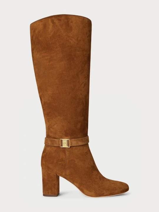 Zdjęcie produktu Kozaki na obcasie Lauren Ralph Lauren brązowy