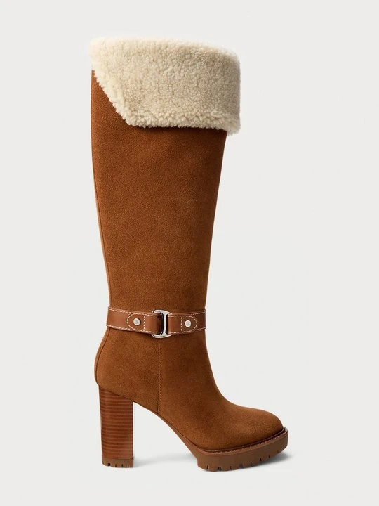 Zdjęcie produktu Kozaki na obcasie Lauren Ralph Lauren tan