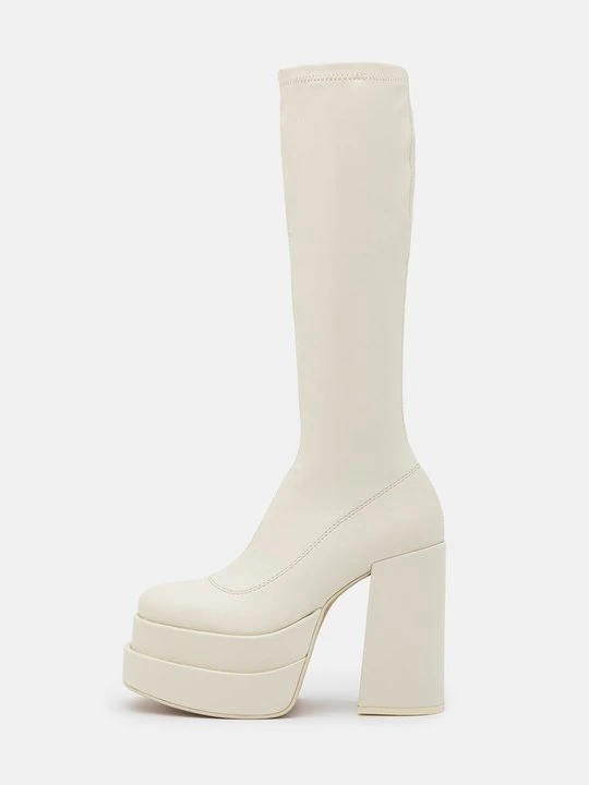 Zdjęcie produktu Kozaki na obcasie Steve Madden mleczny