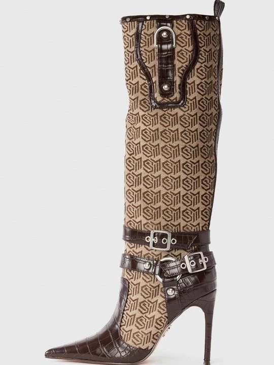 Zdjęcie produktu Kozaki na obcasie Steve Madden brązowy