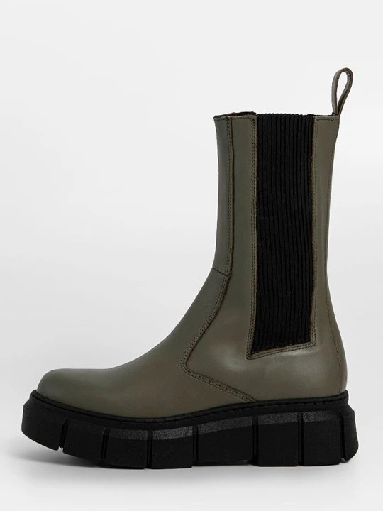 Zdjęcie produktu Kozaki na platformie ALOHAS khaki