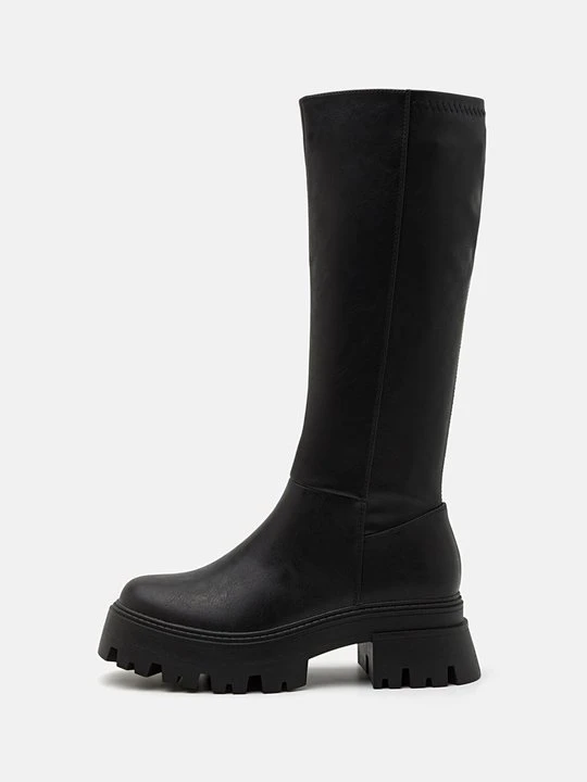 Zdjęcie produktu Kozaki na platformie Even&Odd Wide Fit By Zalando czarny