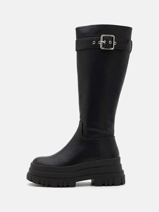 Zdjęcie produktu Kozaki na platformie Even&Odd Wide Fit By Zalando czarny