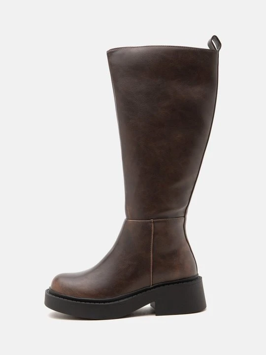 Zdjęcie produktu Kozaki na platformie Even&Odd Wide Fit By Zalando brązowy