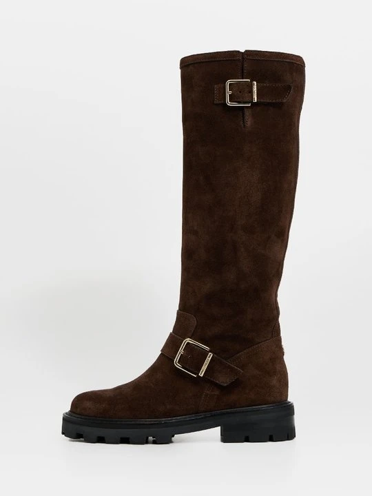 Zdjęcie produktu Kozaki na platformie Jimmy Choo brązowy