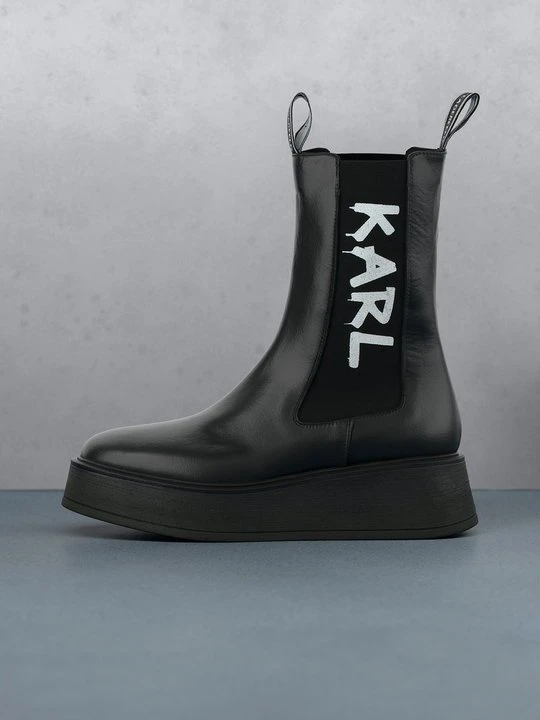 Zdjęcie produktu Kozaki na platformie KARL LAGERFELD czarny