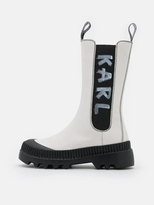 Zdjęcie produktu Kozaki na platformie KARL LAGERFELD mleczny
