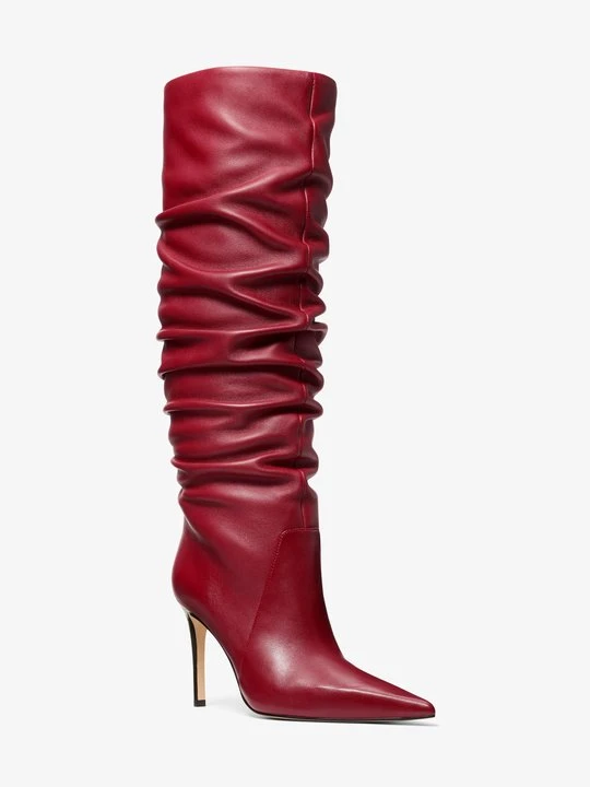 Zdjęcie produktu Kozaki skórzane Dawn Michael Kors CIEMNOCZERWONY (Czerwony)
