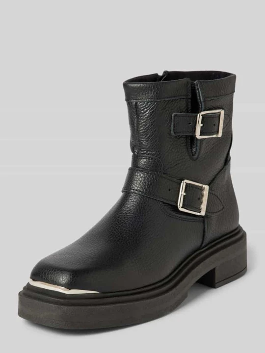 Zdjęcie produktu Kozaki skórzane ze sprzączkami model ‘CHOICE’ Steve Madden Czarny