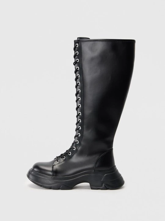 Zdjęcie produktu Kozaki sznurowane Even&Odd Wide Fit By Zalando czarny