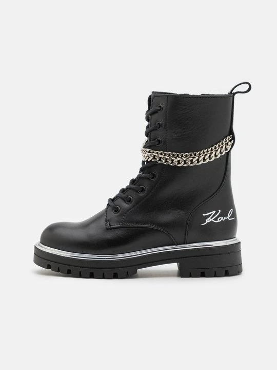 Zdjęcie produktu Kozaki sznurowane KARL LAGERFELD czarny