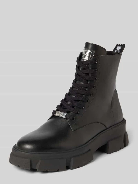 Zdjęcie produktu Kozaki sznurowane z detalami z logo Steve Madden Czarny
