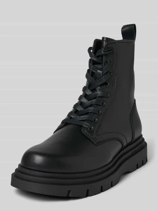Zdjęcie produktu Kozaki sznurowane z zamkiem błyskawicznym Armani Exchange Czarny