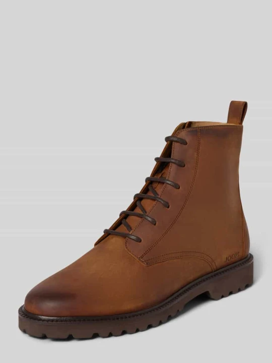 Zdjęcie produktu Kozaki sznurowane z zamkiem błyskawicznym model ‘loreto’ JOOP! Koniakowy