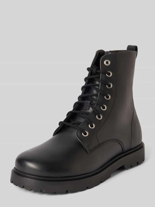 Zdjęcie produktu Kozaki sznurowane ze skóra bydlęca nappa z profilowana podeszwa Birkenstock Czarny