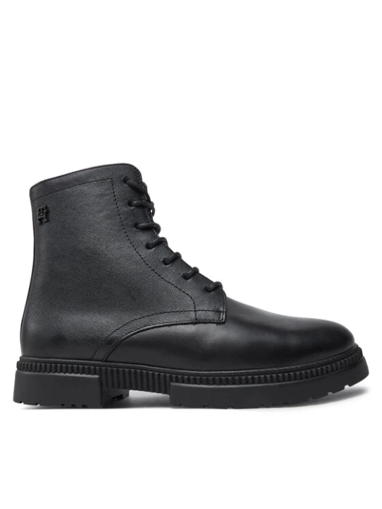 Zdjęcie produktu Kozaki Tommy Hilfiger Comfort Tl Texture Lth Boot FM0FM05182 Czarny