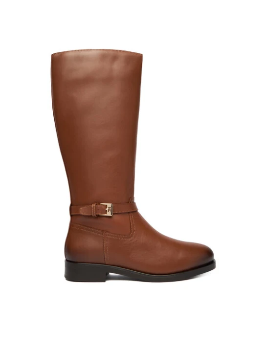 Zdjęcie produktu Kozaki Tommy Hilfiger Th Buckle Riding Lthr Long Boot FW0FW08873 Brązowy