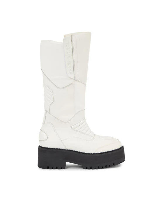 Zdjęcie produktu Kozaki Tommy Jeans Tjw Long Shaft Biker Boot EN0EN02376 Biały