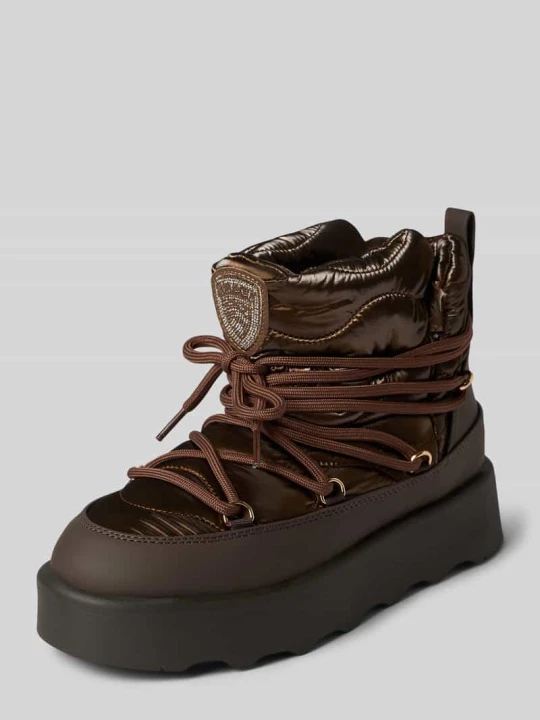 Zdjęcie produktu Kozaki z naszywką z logo Blauer Usa Ciemnobrązowy