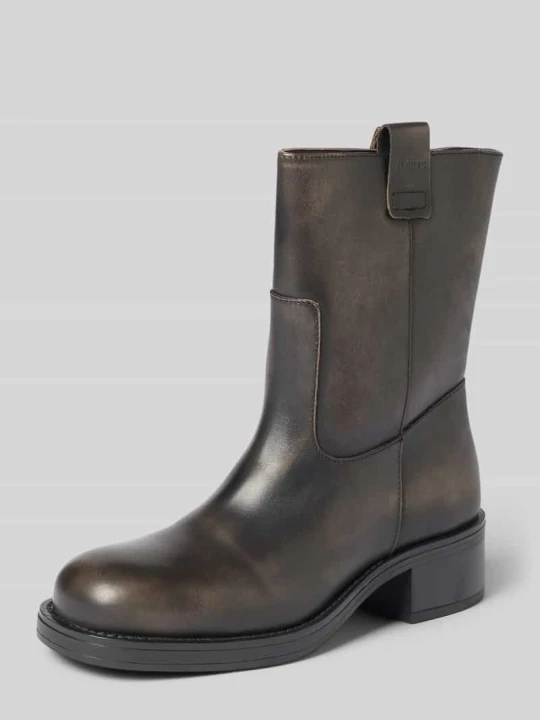 Zdjęcie produktu Kozaki ze skóry model 'Rajan Vintage' ALOHAS Ciemnobrązowy