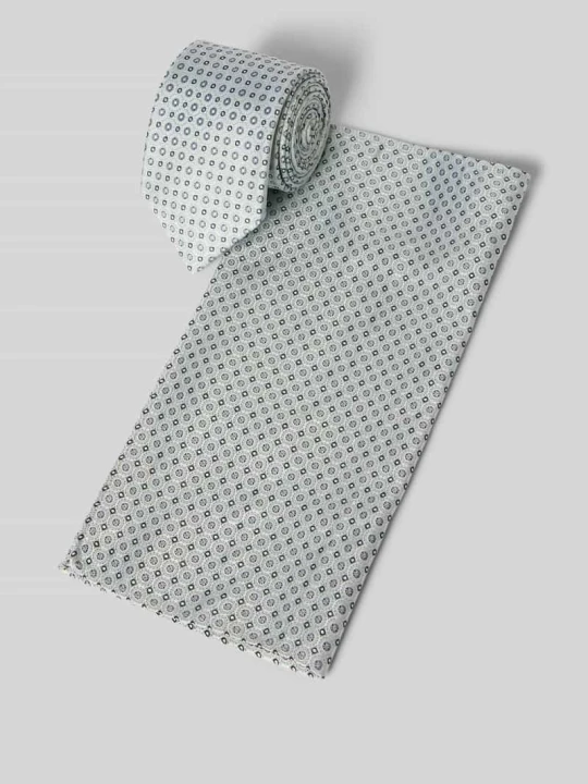 Zdjęcie produktu krawat i poszetka w zestaw z jedwab Prince Bowtie Zielony