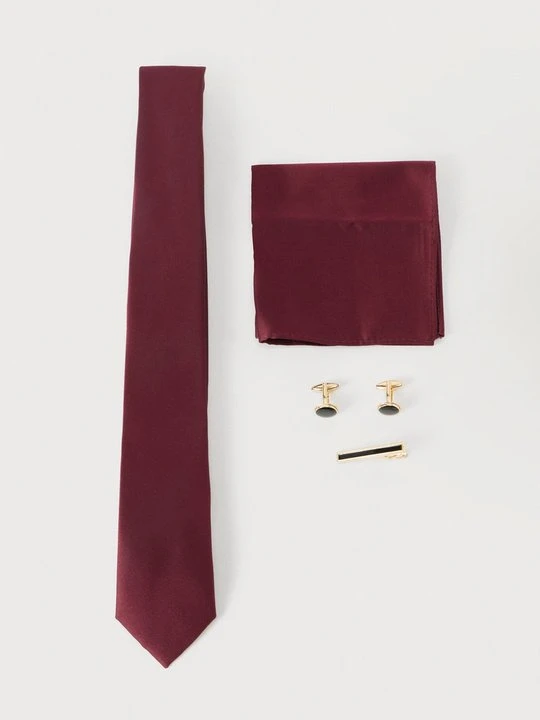 Zdjęcie produktu Krawat Pier One By Zalando bordowy