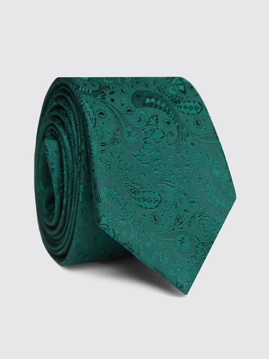 Zdjęcie produktu Krawat we wzór paisley 00187A60PLA Giacomo Conti zielony