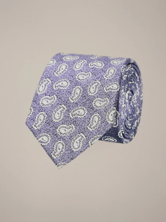 Zdjęcie produktu Krawat Wrzosowy Paisley Lancerto