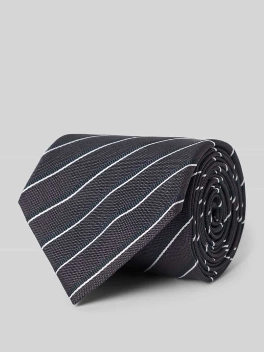 Zdjęcie produktu Krawat z czystego jedwabiu model 'H-Tie 8 CM-ONE' Boss Granatowy