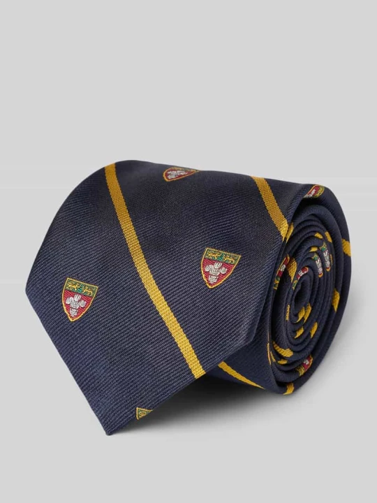Zdjęcie produktu Krawat z czystego jedwabiu Polo Ralph Lauren Granatowy