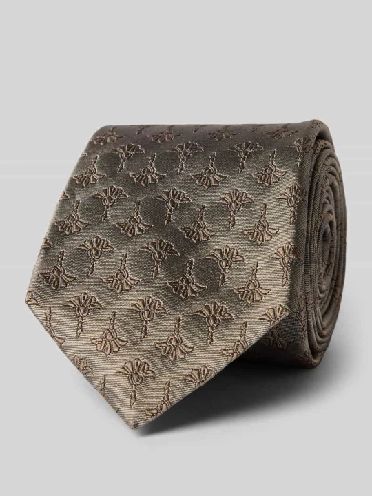 Zdjęcie produktu Krawat z jedwabiu w całościowym wzorze (8 cm) JOOP! Beżowy