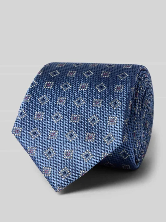 Zdjęcie produktu Krawat z jedwabiu w całościowym wzorze (8 cm) JOOP! Jasnoniebieski