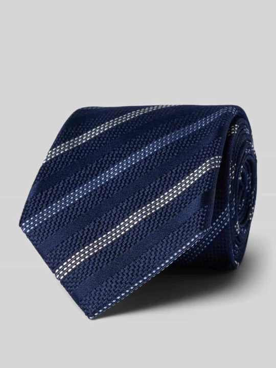 Zdjęcie produktu Krawat z jedwabiu w całościowym wzorze (8 cm) JOOP! Granatowy