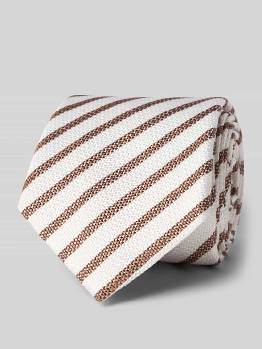 Zdjęcie produktu Krawat z jedwabiu w całościowym wzorze (8 cm) JOOP! Czekoladowy