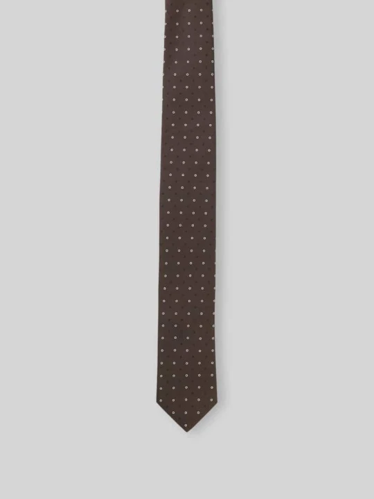 Zdjęcie produktu Krawat z mieszanka jedwabiu model 'H-Tie 6 CM-262' Boss Ciemnobrązowy