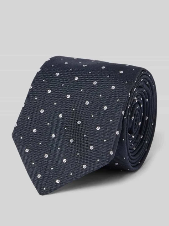 Zdjęcie produktu Krawat z mieszanka jedwabiu model 'H-Tie 6 CM-262' Boss Granatowy
